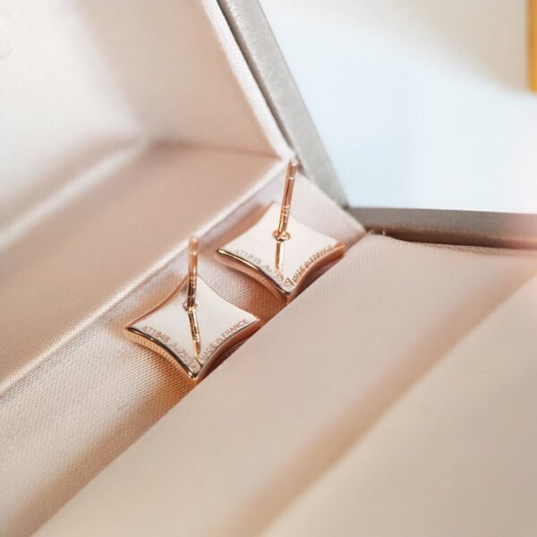 [Eternal Jewelry]STAR MOP PINK GOLD EARRINGS
