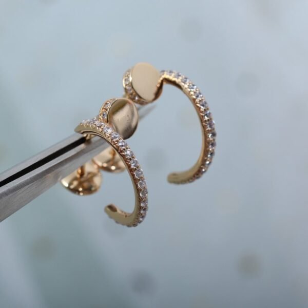 [Eternal Jewelry]JUSTE EARRINGS 12.75MM PINK GOLD DIAMOND