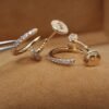 [Eternal Jewelry]JUSTE EARRINGS 12.75MM PINK GOLD DIAMOND