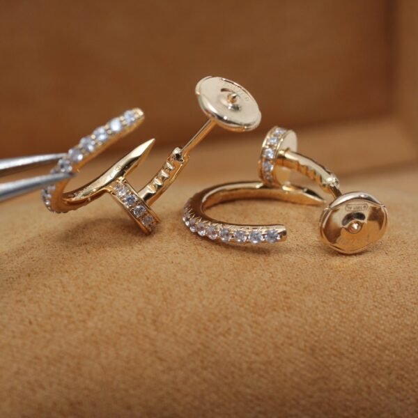 [Eternal Jewelry]JUSTE EARRINGS 12.75MM PINK GOLD DIAMOND