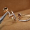 [Eternal Jewelry]JUSTE EARRINGS 12.75MM PINK GOLD DIAMOND