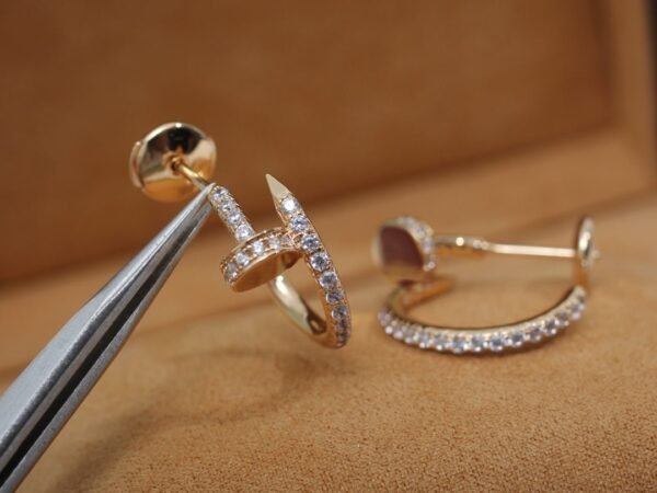 [Eternal Jewelry]JUSTE EARRINGS 12.75MM PINK GOLD DIAMOND