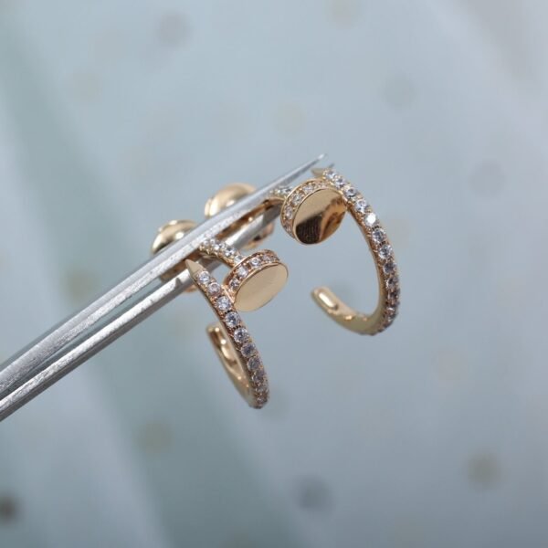 [Eternal Jewelry]JUSTE EARRINGS 12.75MM PINK GOLD DIAMOND