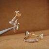 [Eternal Jewelry]JUSTE EARRINGS 12.75MM PINK GOLD DIAMOND