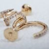 [Eternal Jewelry]JUSTE EARRINGS 12.75MM PINK GOLD DIAMOND