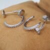 [Eternal Jewelry]JUSTE EARRINGS 12.75MM SILVER DIAMOND