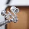 [Eternal Jewelry]JUSTE EARRINGS 12.75MM SILVER DIAMOND