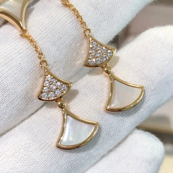 [Eternal Jewelry]DREAM EARRINGS 3 MOTIFS DIAMOND MOP PINK GOLD