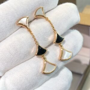 [Eternal Jewelry]DREAM EARRINGS 3 MOTIFS ONYX MOP PINK GOLD