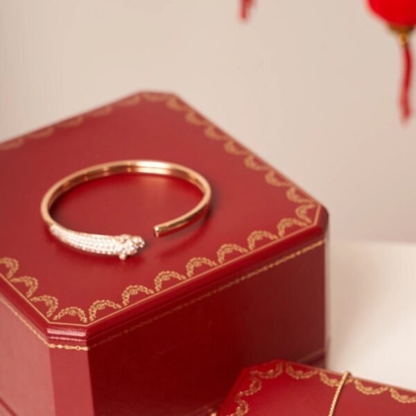 [Eternal Jewelry]PANTHERE ROSE GOLD DIAMOND OPEN BRACELET
