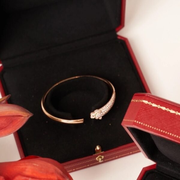[Eternal Jewelry]PANTHERE ROSE GOLD DIAMOND OPEN BRACELET
