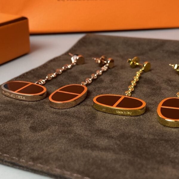 [Eternal Jewelry]CHAINE VERSO BLACK CERAMIC EARRINGS