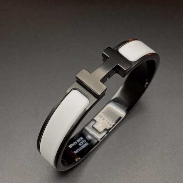 [Eternal Jewelry]H BRACELET 12MM BLACK WHITE CERAMIC