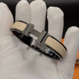 [Eternal Jewelry]H BRACELET 12MM BLACK BEIGE CERAMIC