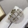 [Eternal Jewelry]SERPENTI DOUBLE RING SILVER DIAMOND PAVED