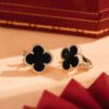 [Eternal Jewelry]CLOVER MEDIUM 1 MOTIFS  ONYX STUD EARRINGS