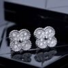 [Eternal Jewelry]CLOVER 1 MOTIFS DIAMOND STUD EARRINGS SILVER