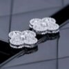 [Eternal Jewelry]CLOVER 1 MOTIFS DIAMOND STUD EARRINGS SILVER