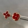 [Eternal Jewelry]STAR AND SUN PINK GOLD CARNELIAN STUD EARRINGS