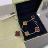[Eternal Jewelry]CLOVER 5 MOTIFS SIVLER CARNELIAN TIGER EYE BRACELET