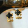 [Eternal Jewelry]CLOVER MEDIUM 1 MOTIFS  ONYX STUD EARRINGS