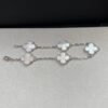 [Eternal Jewelry]CLOVER SILVER MOP 5 MOTIF BRACELET
