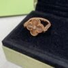 [Eternal Jewelry]CLOVER RIVERSIBLE PINK GOLD RING