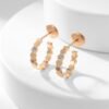 [Eternal Jewelry]BEE LOVE DIAMOND HOOP EARRINGS