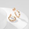 [Eternal Jewelry]BEE LOVE DIAMOND HOOP EARRINGS
