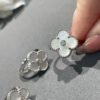 [Eternal Jewelry]CLOVER SILVER MOP DIAMOND RING