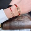 [Eternal Jewelry]FORCE 10 HALF DIAMOND PINK GOLD RED CORDERI LARGE AND MEDIUM MODEL