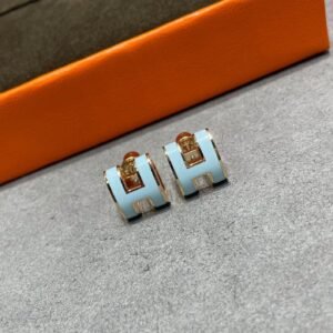 [Eternal Jewelry]POP H SKY BLUE STUD EARRINGS