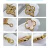 [Eternal Jewelry]CLOVER 5 MOTIF DIAMOND PINK MOP PINK GOLD BRACELET