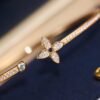 [Eternal Jewelry]IDYLLE PINK GOLD OPEN BRACELET DIAMOND PAVED