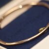 [Eternal Jewelry]IDYLLE PINK GOLD OPEN BRACELET DIAMOND PAVED