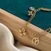 [Eternal Jewelry]BLOOMING PINK GOLD MOP BRACELET
