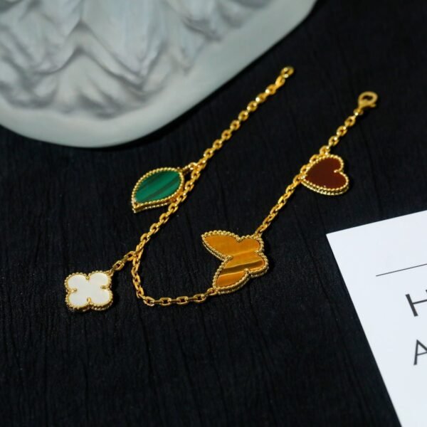 [Eternal Jewelry]LUCKY SPRING 5 MOTIF GOLD BRACELET
