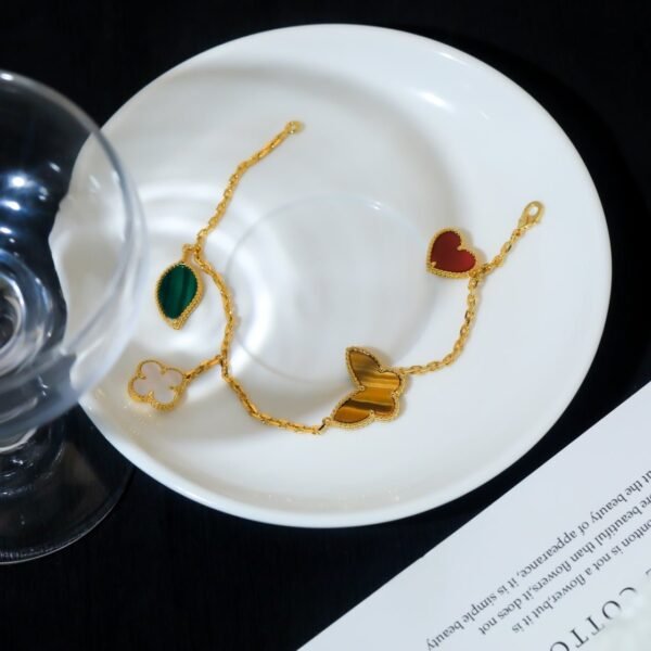 [Eternal Jewelry]LUCKY SPRING 5 MOTIF GOLD BRACELET