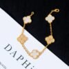 [Eternal Jewelry]CLOVER BRACELET 5 MOTIF WHITE MOP DIAMOND