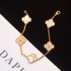 [Eternal Jewelry]CLOVER BRACELET 5 MOTIF WHITE MOP DIAMOND