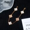 [Eternal Jewelry]CLOVER BRACELET 5 MOTIF WHITE MOP DIAMOND