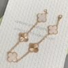 [Eternal Jewelry]CLOVER BRACELET 5 MOTIF WHITE MOP PINK GOLD