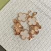 [Eternal Jewelry]CLOVER BRACELET 5 MOTIF WHITE MOP PINK GOLD