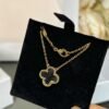 [Eternal Jewelry]CLOVER ROCK CRYSTAL ROSE GOLD NECKLACE
