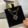 [Eternal Jewelry]CLOVER ROCK CRYSTAL ROSE GOLD NECKLACE
