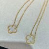 [Eternal Jewelry]CLOVER ROCK CRYSTAL ROSE GOLD NECKLACE