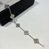 [Eternal Jewelry]CLOVER 5 MOTIF SILVER DIAMOND BRACELET