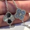 [Eternal Jewelry]CLOVER 5 MOTIF SILVER DIAMOND BRACELET