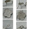 [Eternal Jewelry]CLOVER 25MM LARGE PENDANT DIAMOND PAVED SILVER NECKLACE