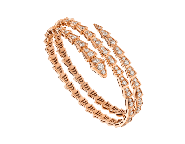 [Eternal Jewelry]SERPENTI BRACELET PINK GOLD DIAMOND DOUBLE ROW